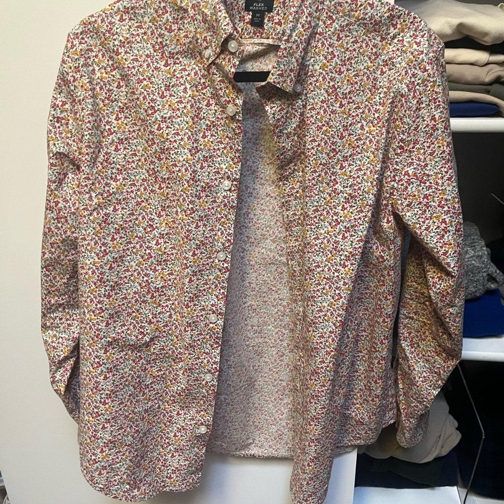 J Crew Floral Print Men's Button Up Shirt